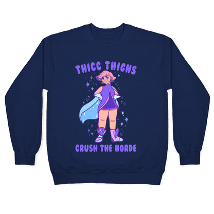 Thicc Thighs Crush The Horde Crewneck Sweatshirt