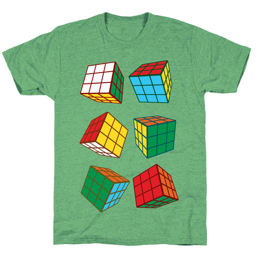 Rubix Cubes Pattern Unisex Triblend Tee