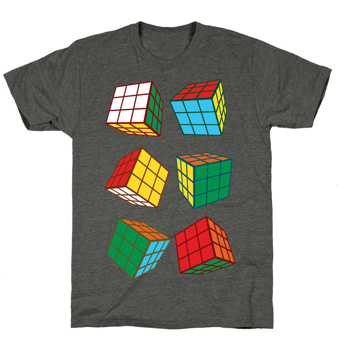 Rubix Cubes Pattern Unisex Triblend Tee