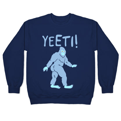 Yeeti Yeti Parody White Print Crewneck Sweatshirt