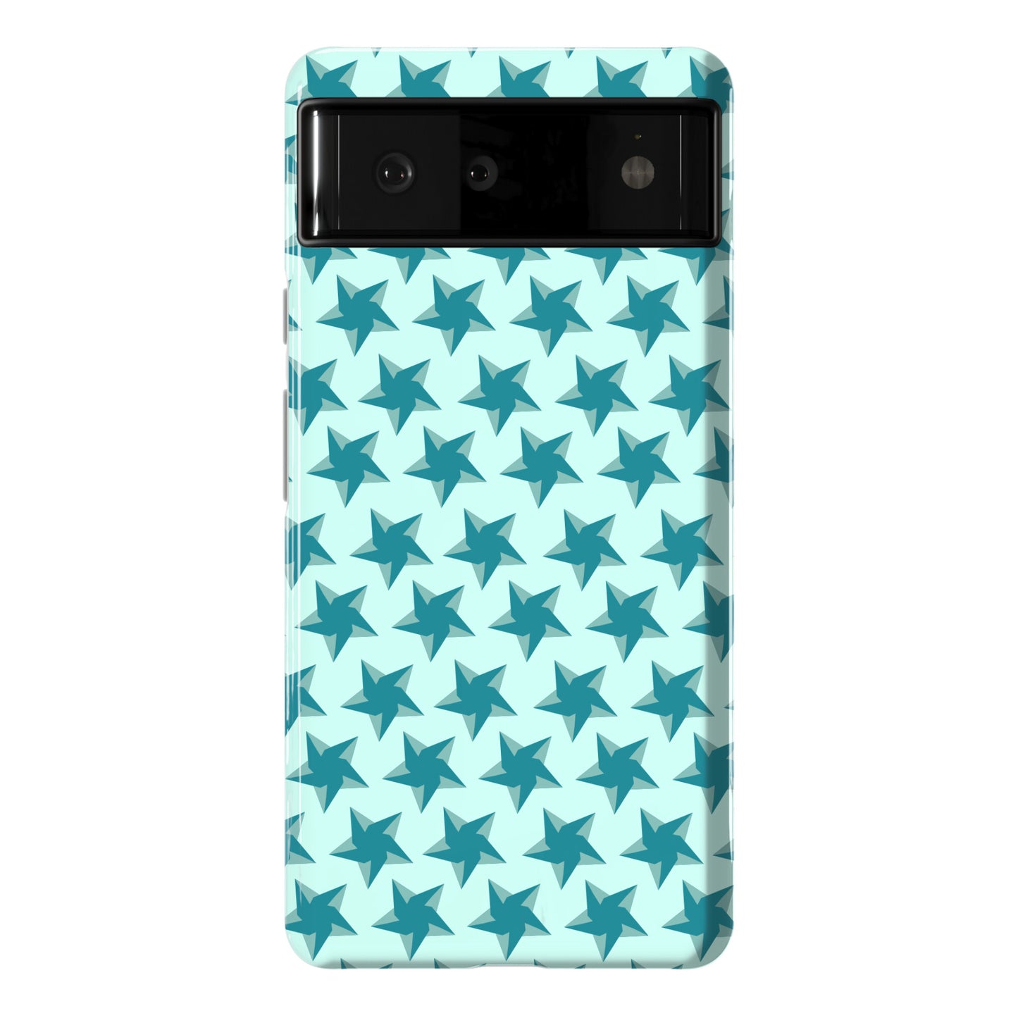 Teal Star Pattern Phone Case