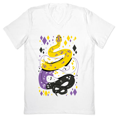 Pride Snakes: Non-binary V-Neck