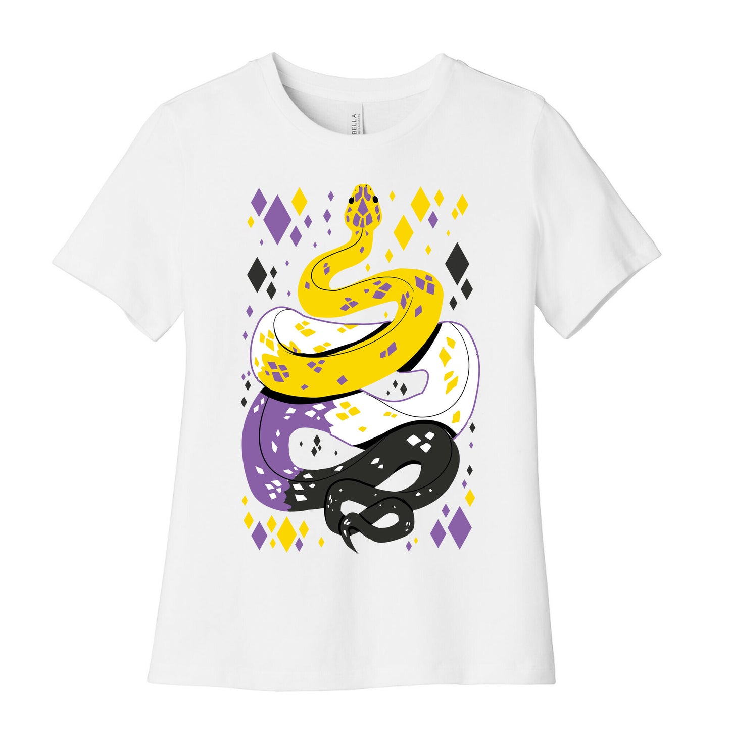 Pride Snakes: Non-binary Women's Cotton Tee