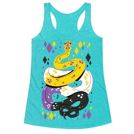 Pride Snakes: Non-binary Racerback Tank