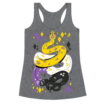 Pride Snakes: Non-binary Racerback Tank