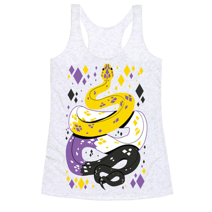 Pride Snakes: Non-binary Racerback Tank