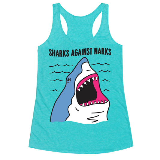 Sharks Against Narcs Racerback Tank