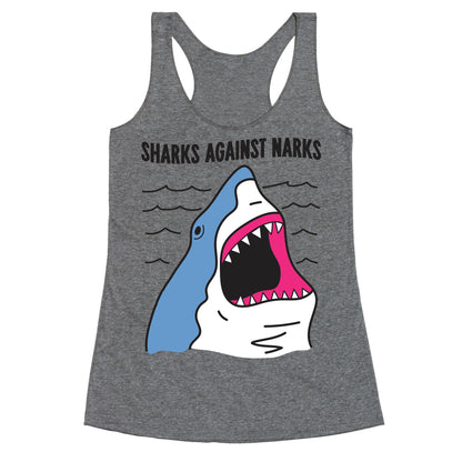 Sharks Against Narcs Racerback Tank