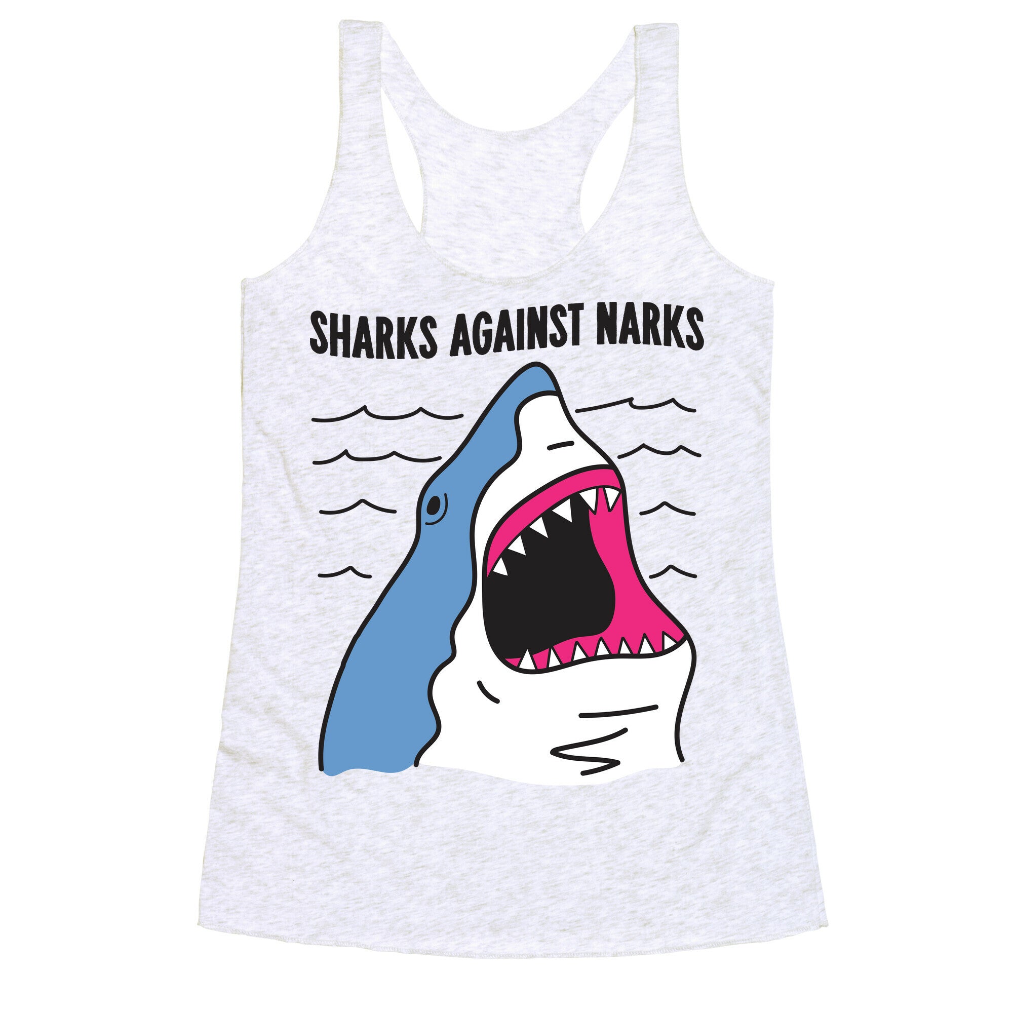 Sharks Against Narcs Racerback Tank