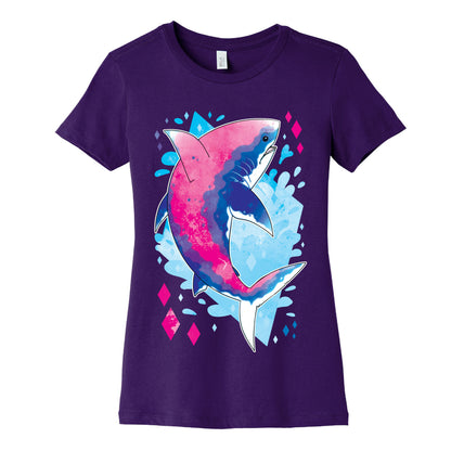 Pride Sharks: Bisexual Women's Cotton Tee