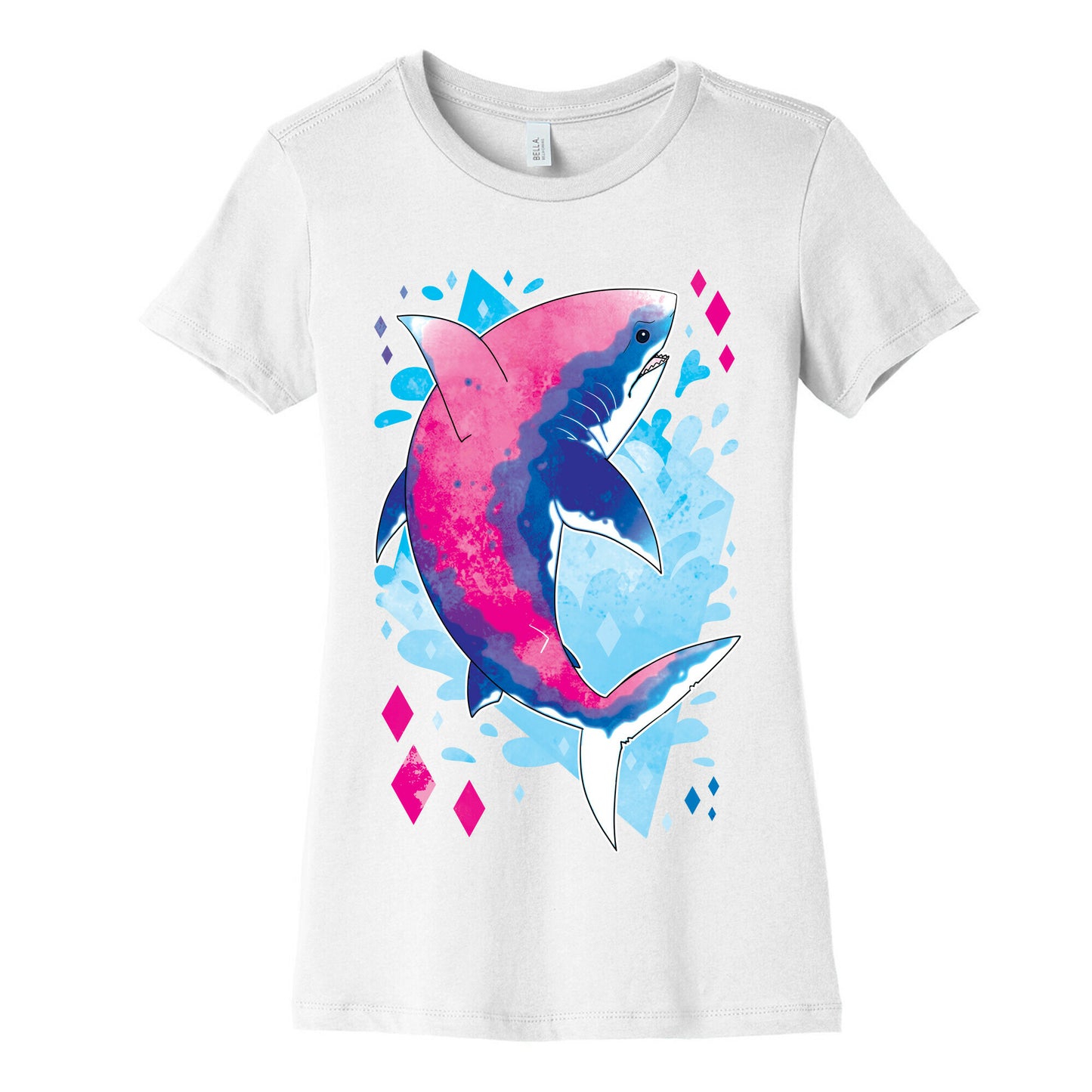 Pride Sharks: Bisexual Women's Cotton Tee