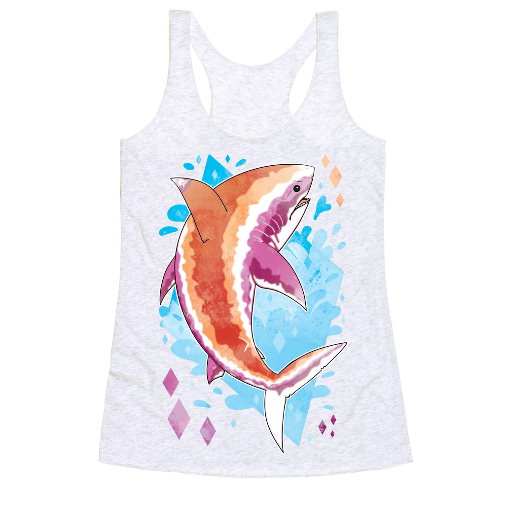 Pride Sharks: Lesbian Racerback Tank