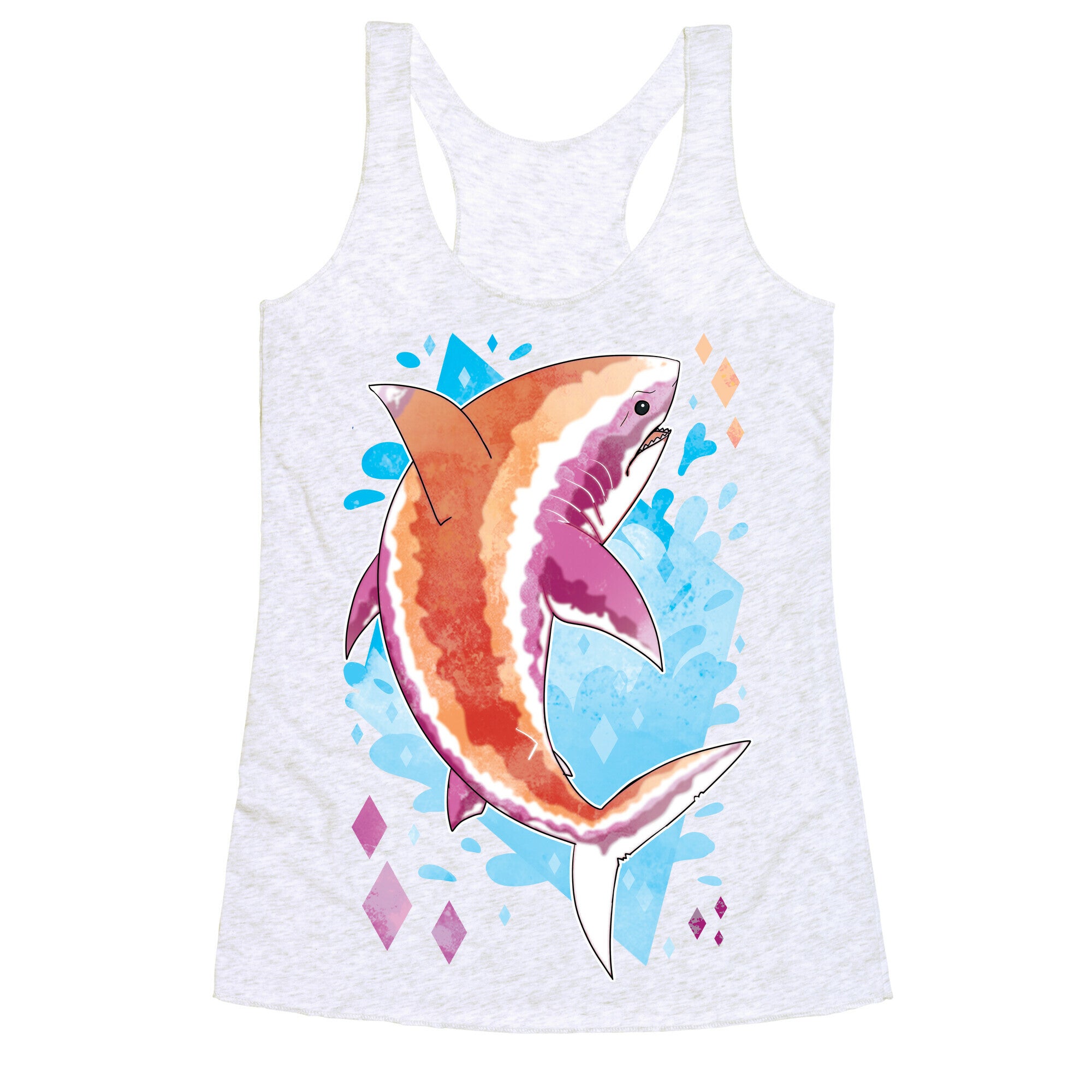 Pride Sharks: Lesbian Racerback Tank