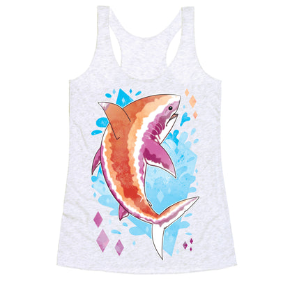 Pride Sharks: Lesbian Racerback Tank