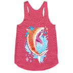 Pride Sharks: Lesbian Racerback Tank