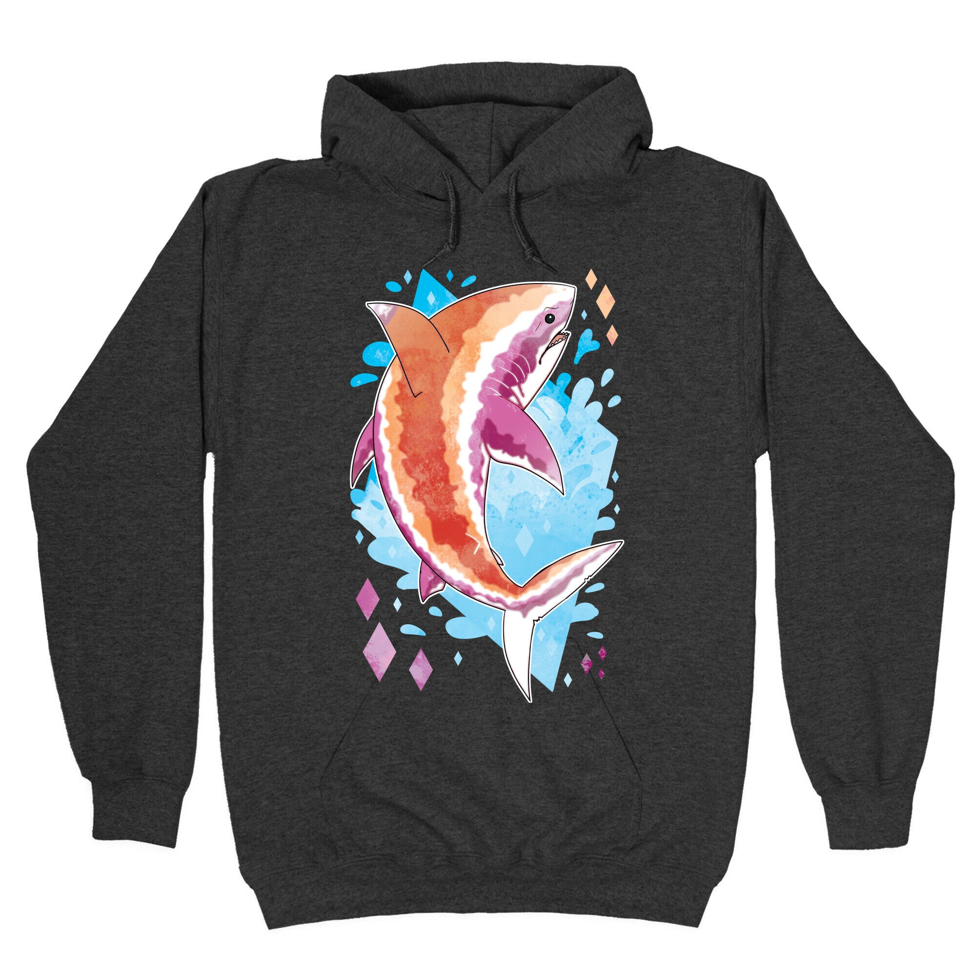 Pride Sharks: Lesbian Hoodie