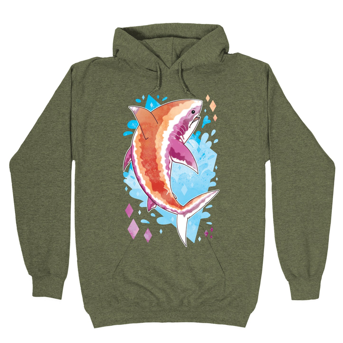 Pride Sharks: Lesbian Hoodie