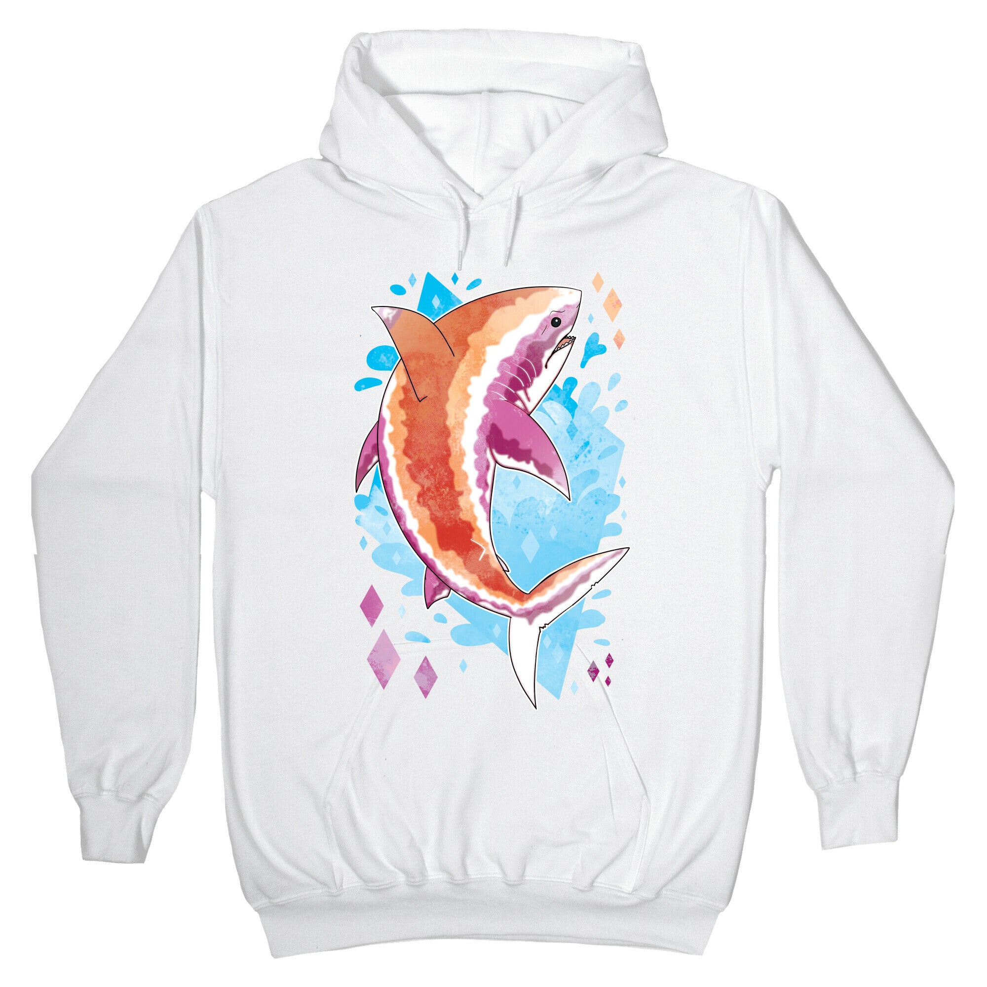 Pride Sharks: Lesbian Hoodie