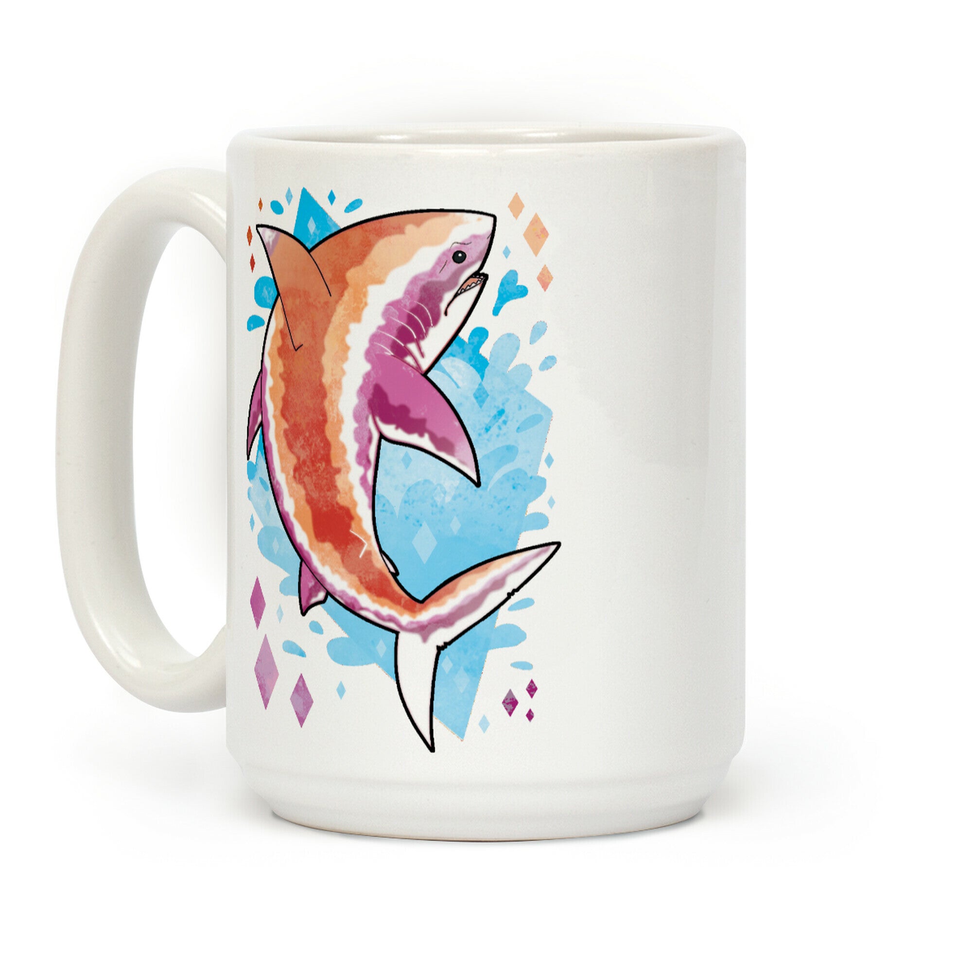 Pride Sharks: Lesbian Coffee Mug