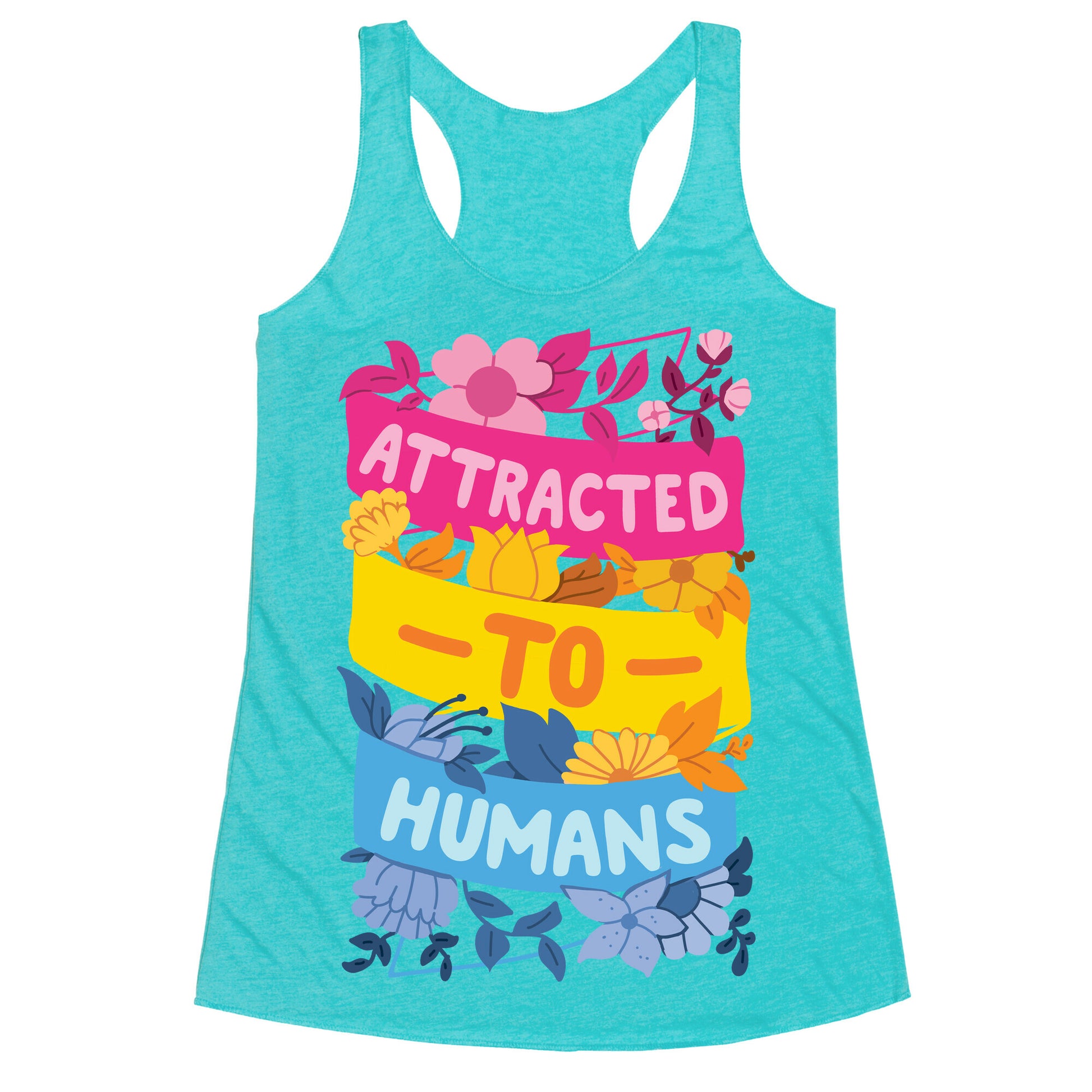 Attracted To Humans Racerback Tank