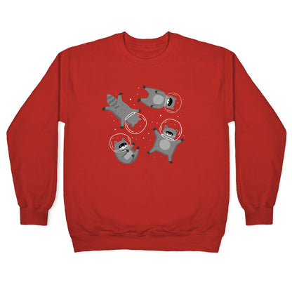 Raccoons In Space Crewneck Sweatshirt