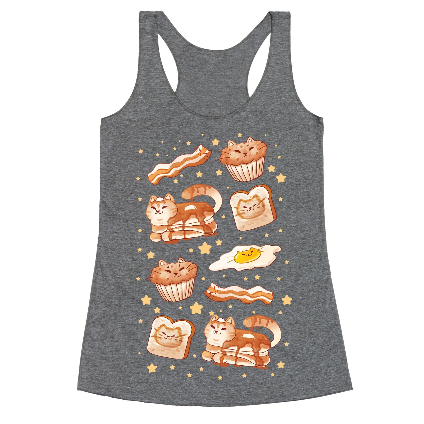 Breakfast Cats Racerback Tank