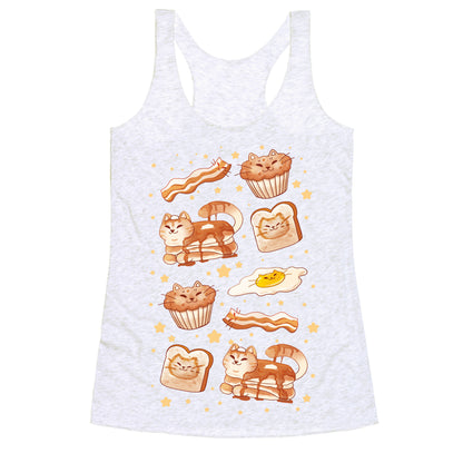 Breakfast Cats Racerback Tank