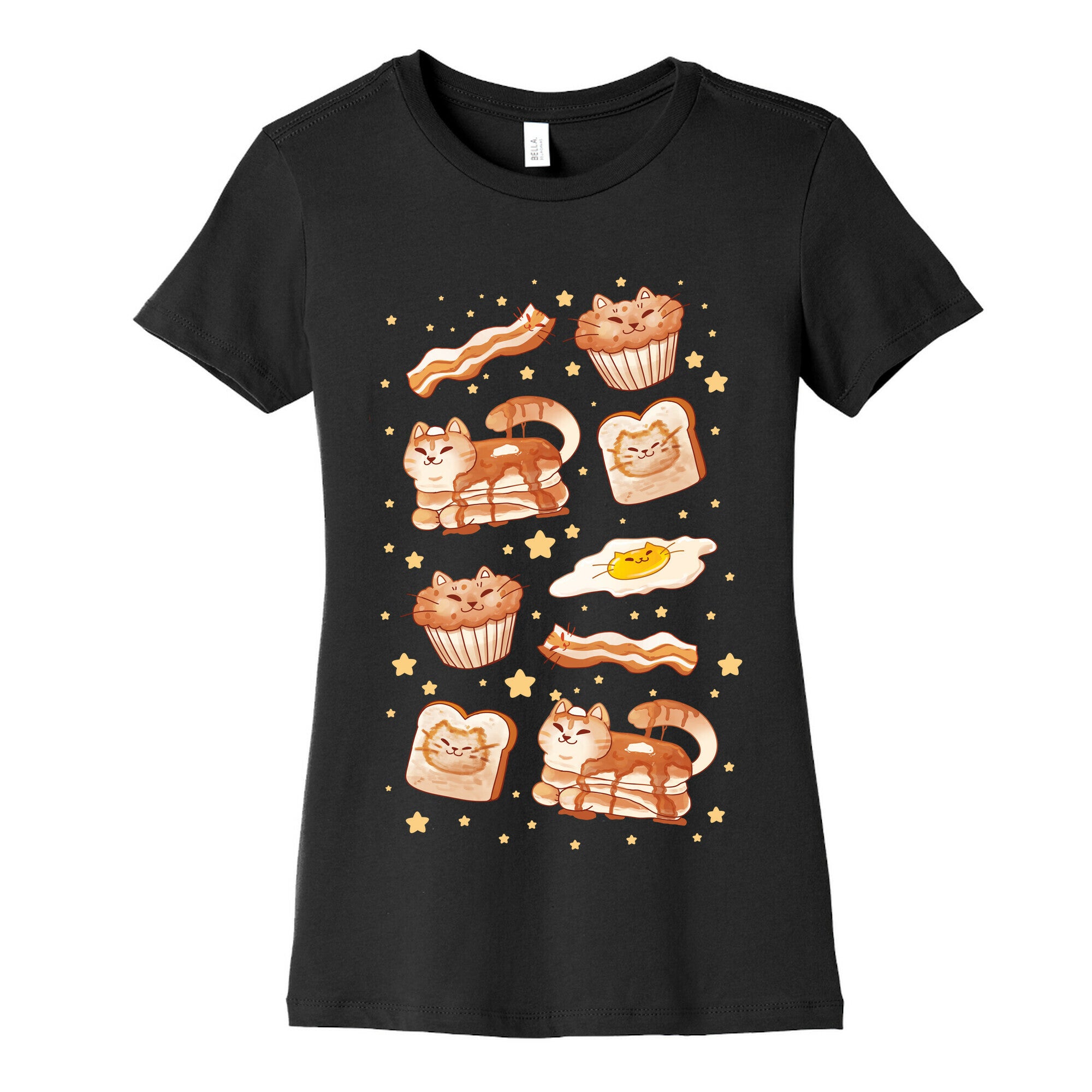 Breakfast Cats Women's Cotton Tee