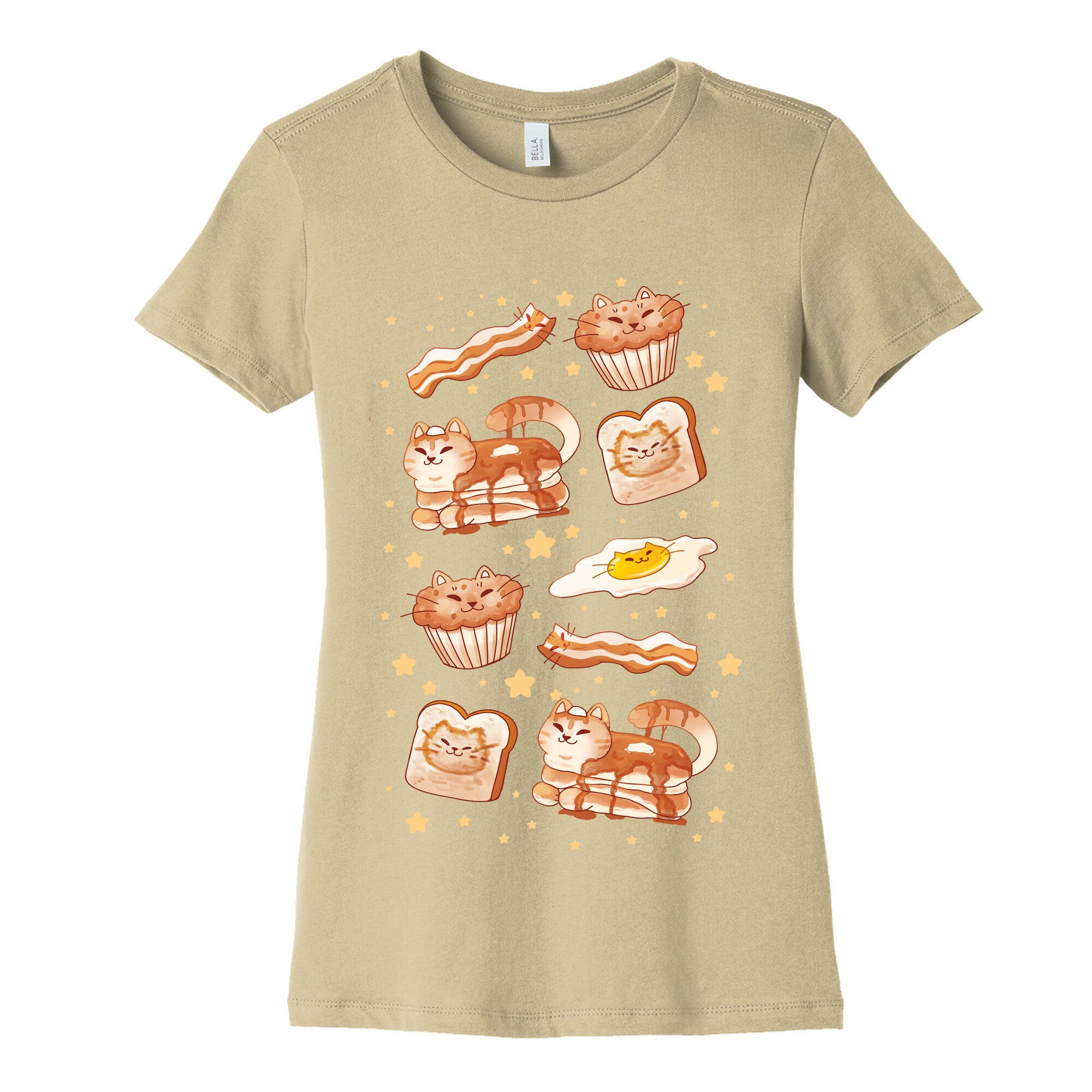 Breakfast Cats Women's Cotton Tee