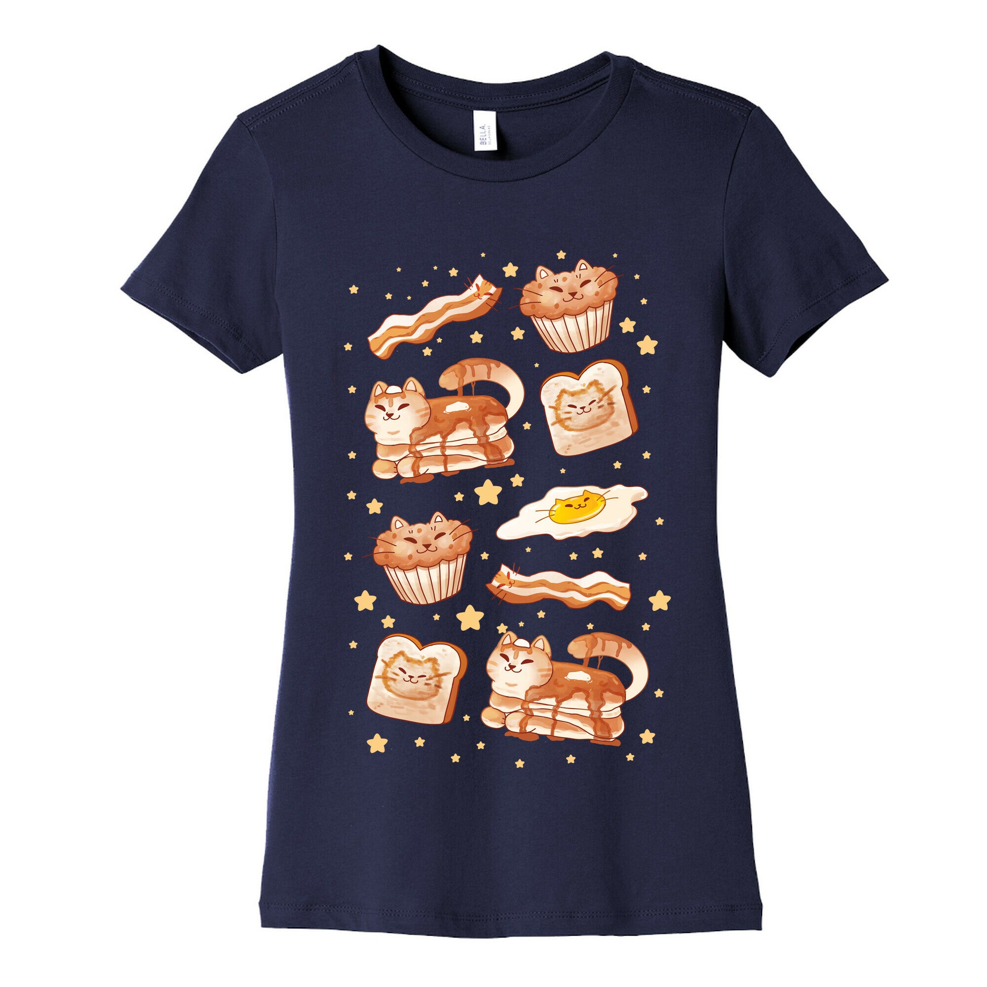Breakfast Cats Women's Cotton Tee