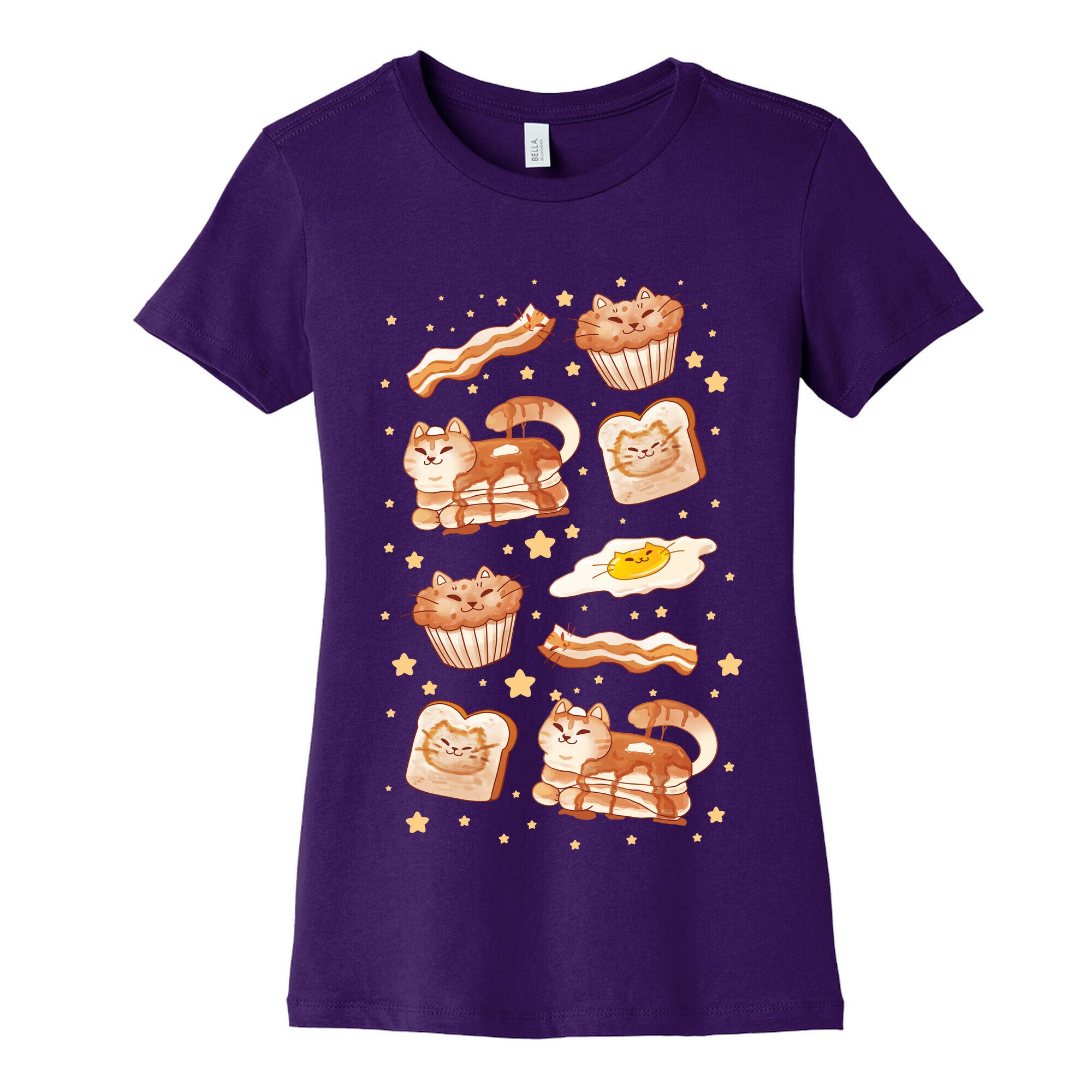 Breakfast Cats Women's Cotton Tee