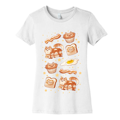 Breakfast Cats Women's Cotton Tee