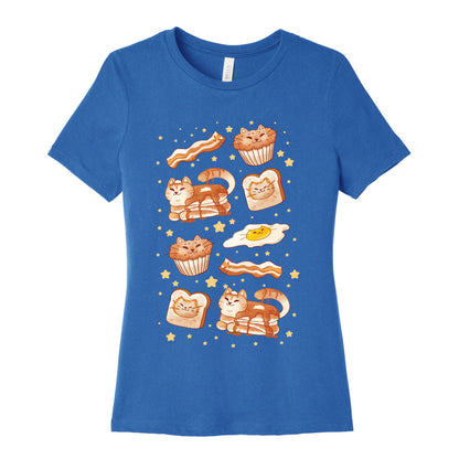 Breakfast Cats Women's Cotton Tee