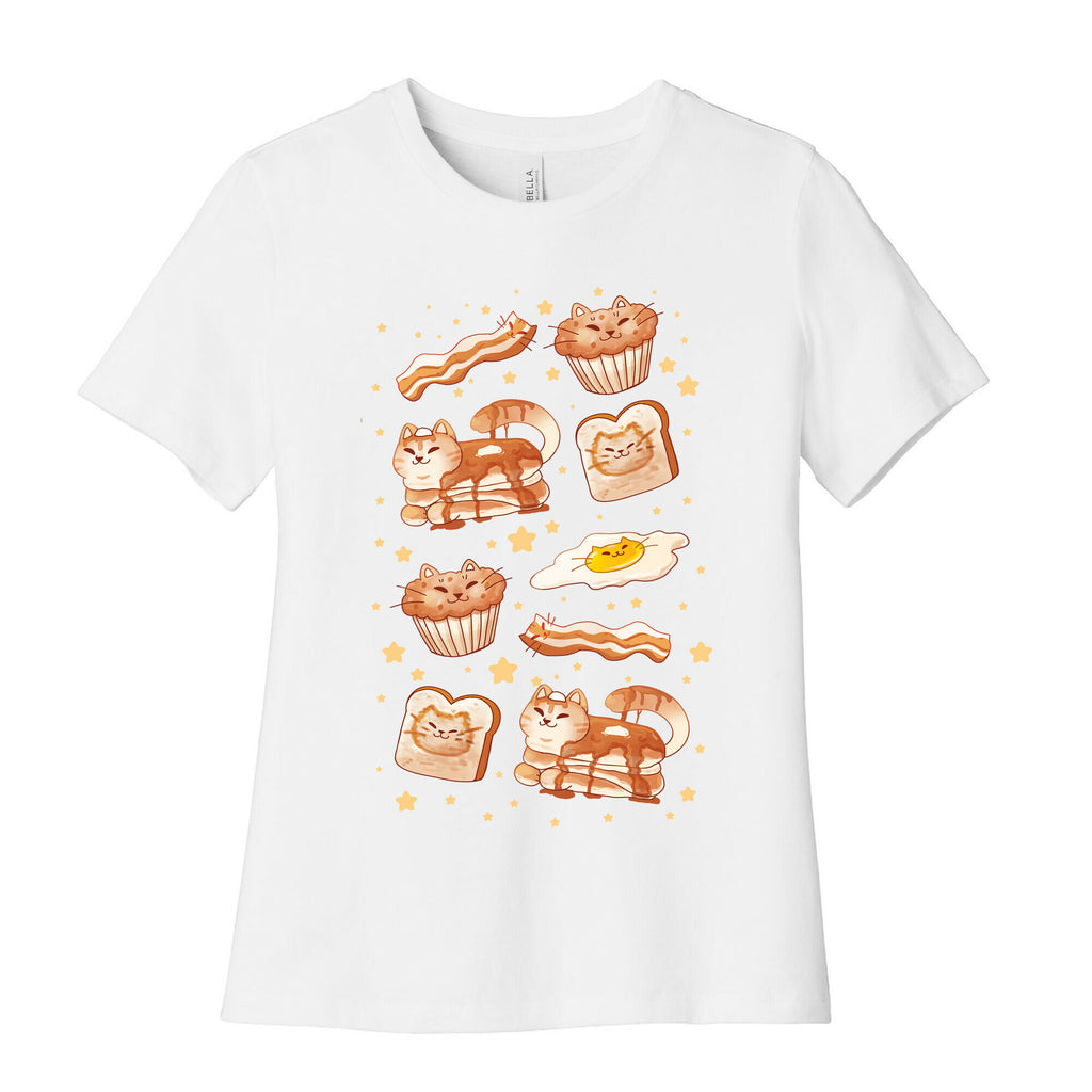 Breakfast Cats Women's Cotton Tee