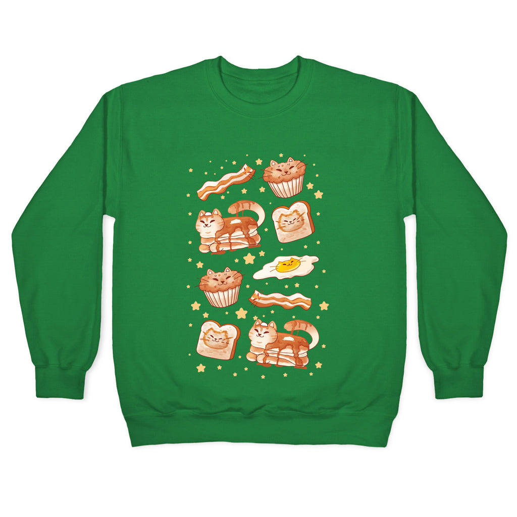 Breakfast Cats Crewneck Sweatshirt