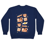Breakfast Cats Crewneck Sweatshirt