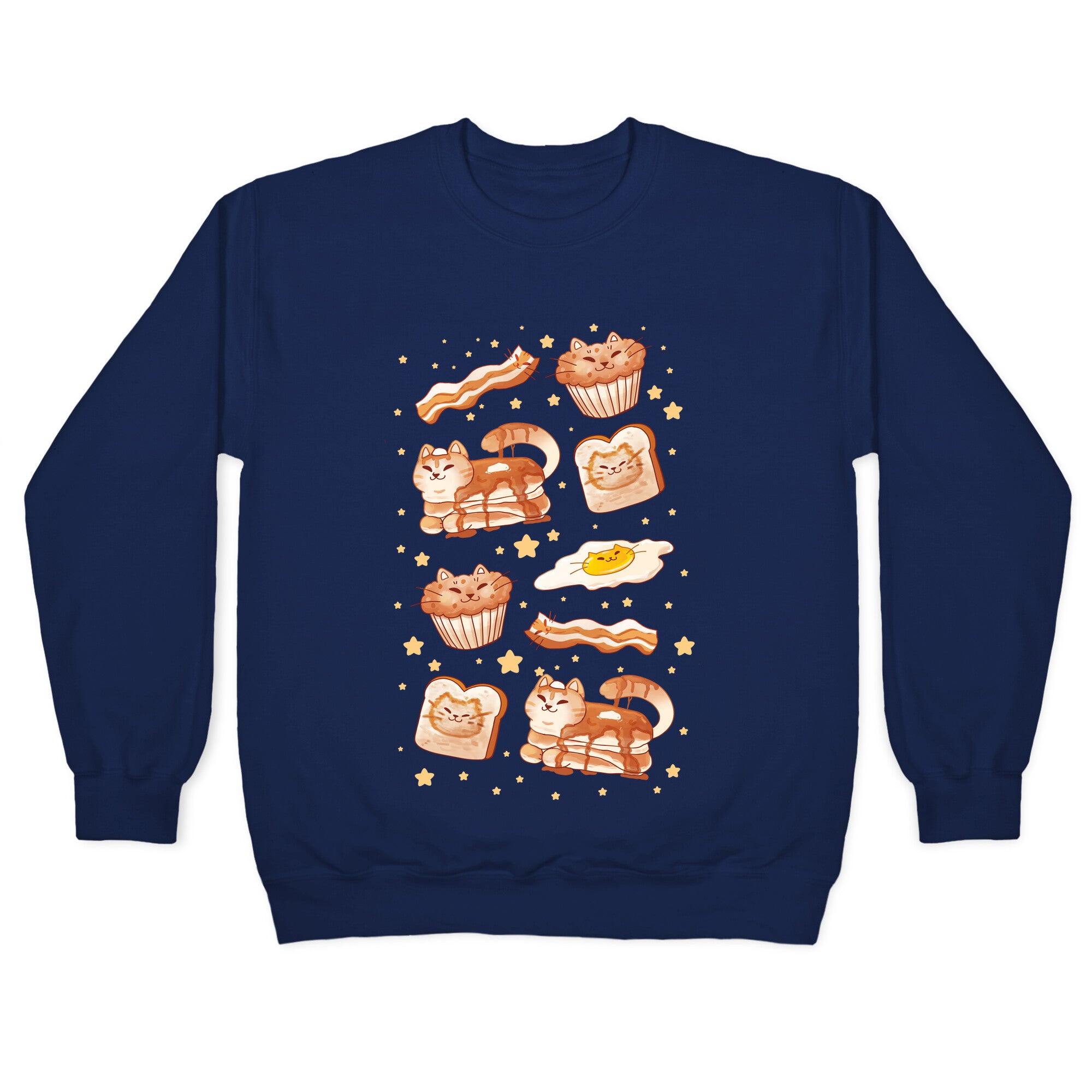 Breakfast Cats Crewneck Sweatshirt