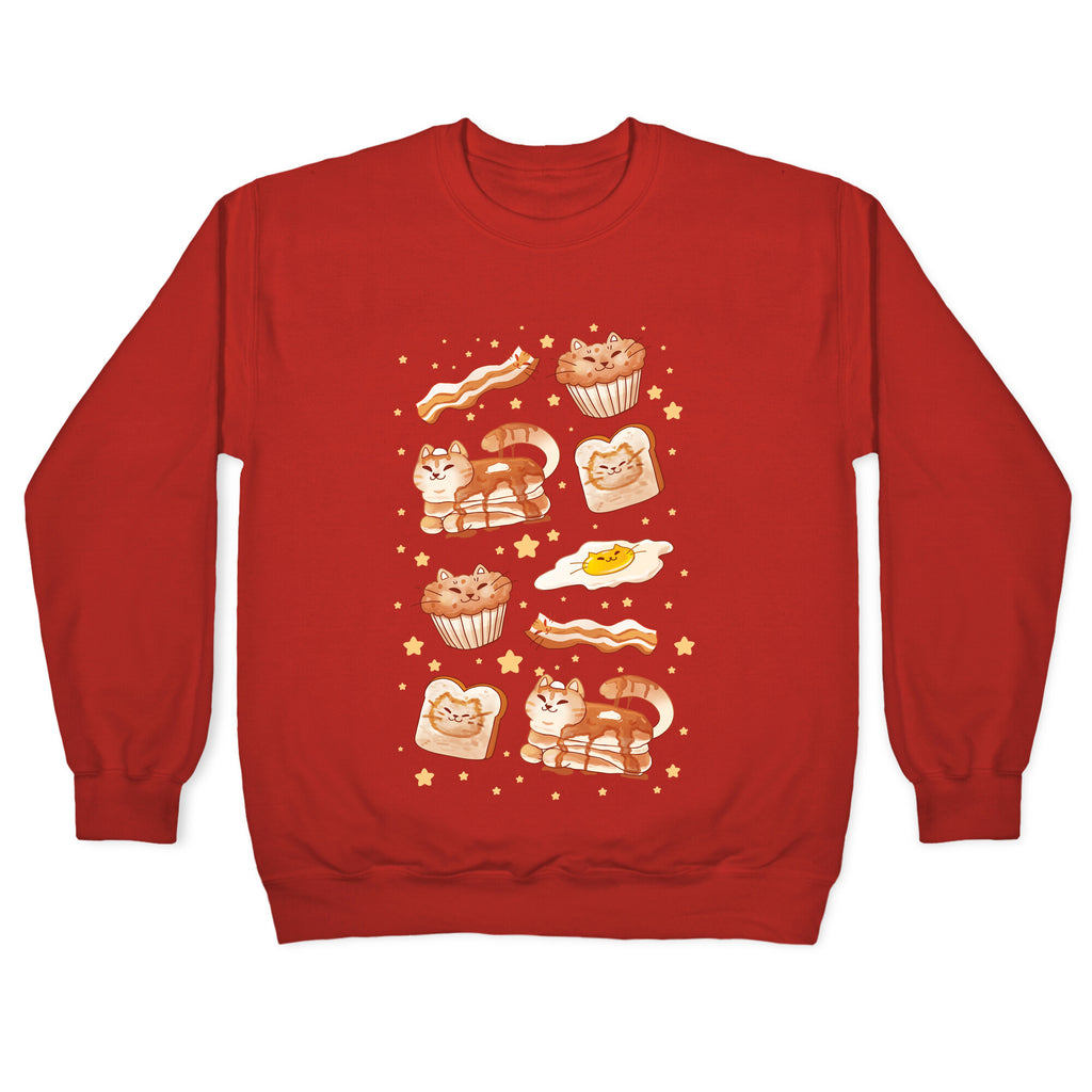 Breakfast Cats Crewneck Sweatshirt