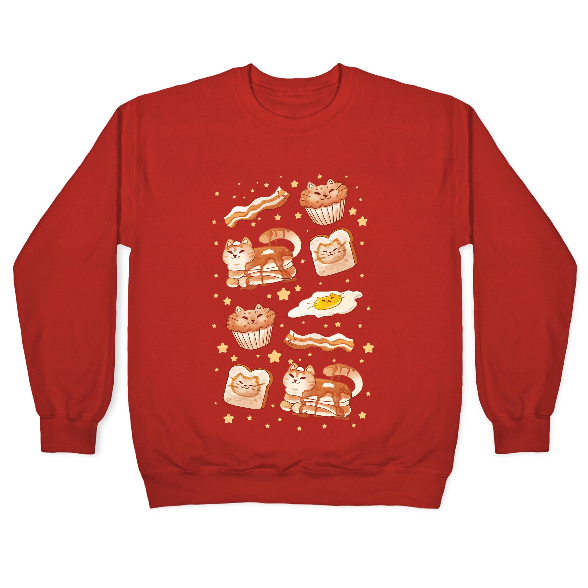 Breakfast Cats Crewneck Sweatshirt