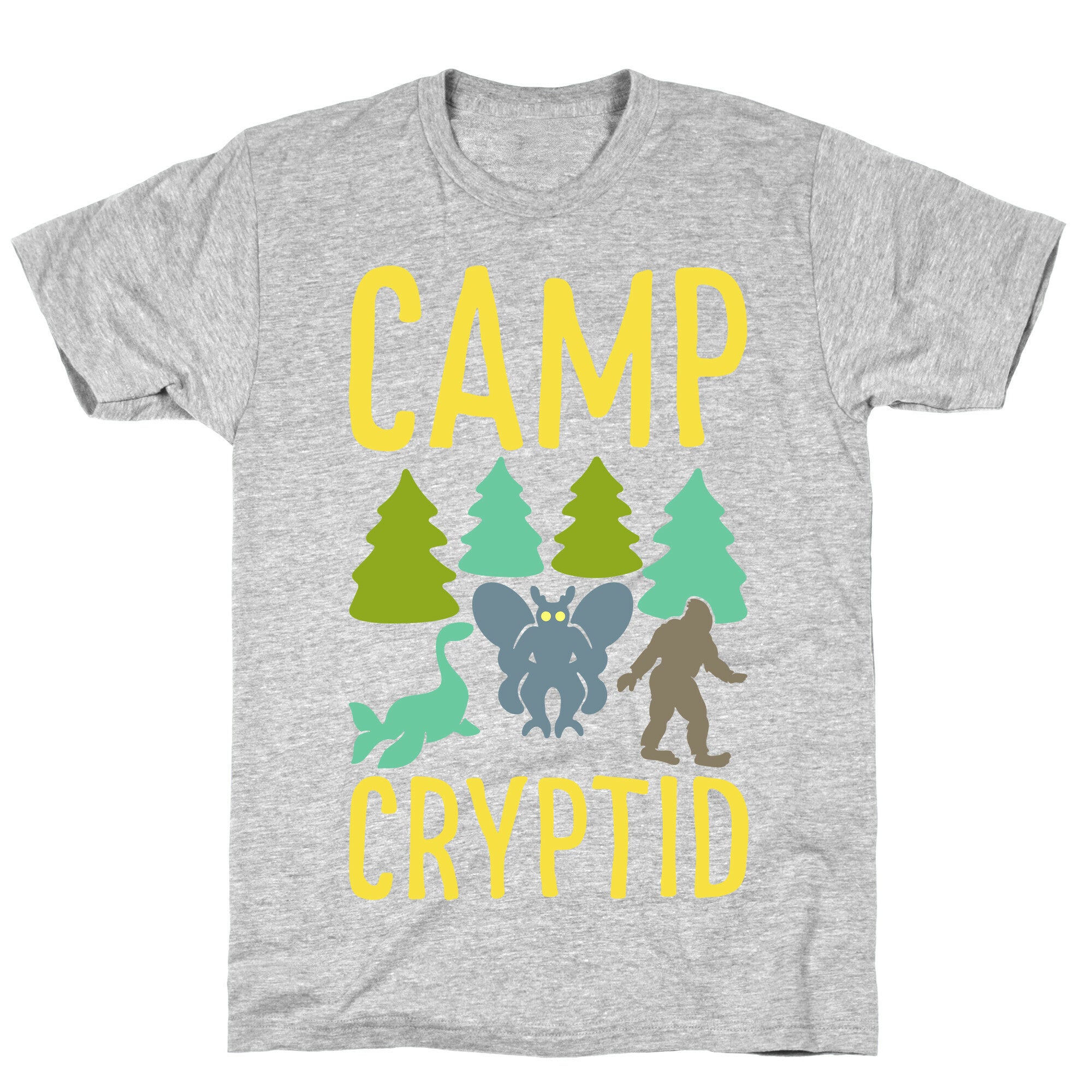 Camp Cryptid White Print T-Shirt