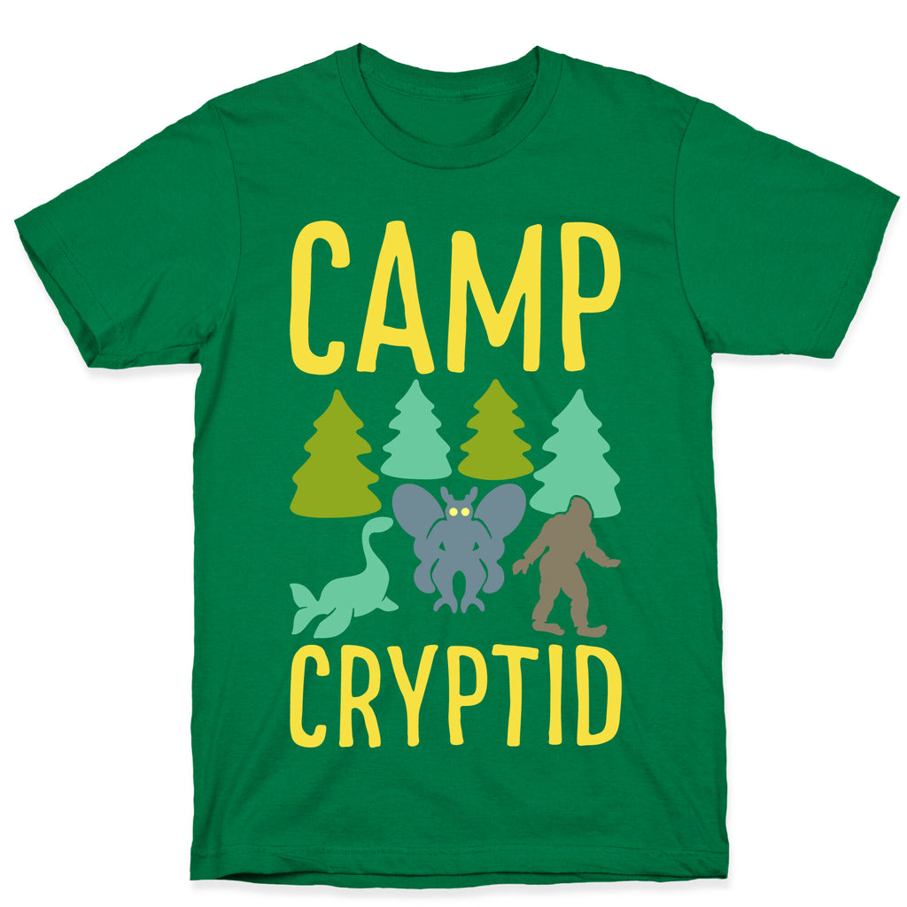 Camp Cryptid White Print T-Shirt