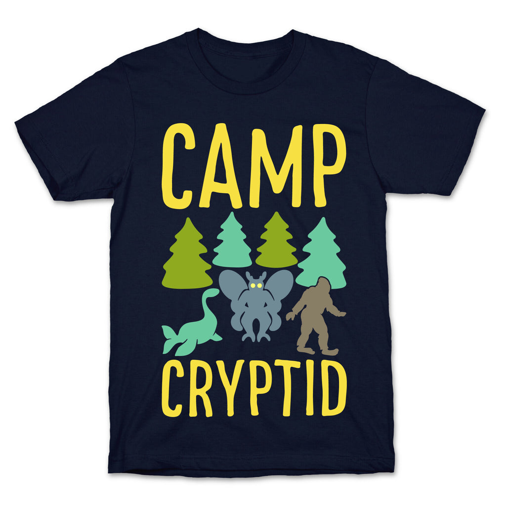 Camp Cryptid White Print T-Shirt