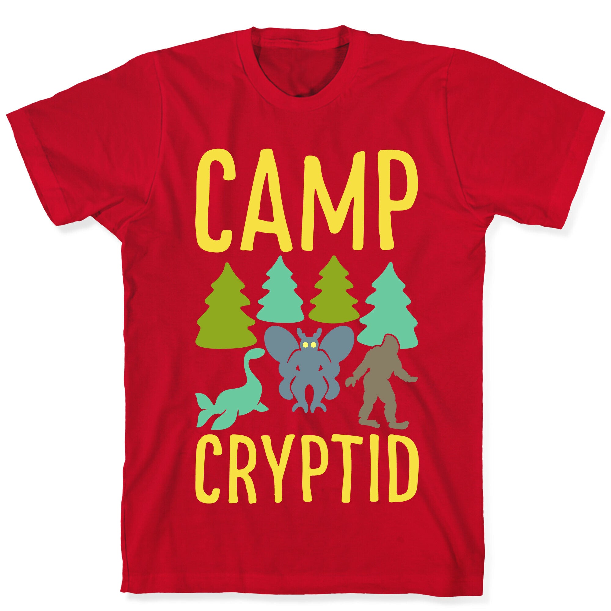 Camp Cryptid White Print T-Shirt