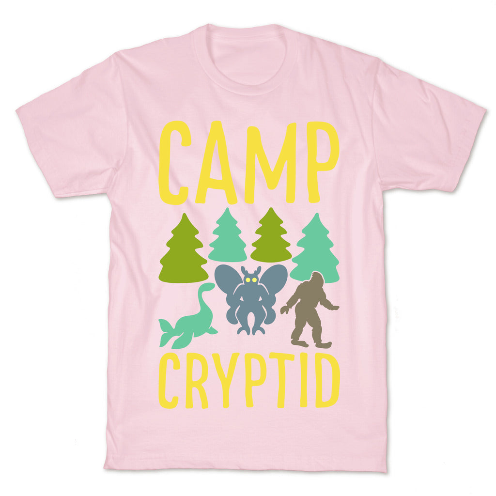 Camp Cryptid White Print T-Shirt