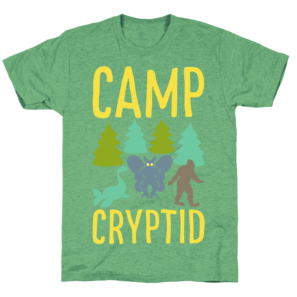 Camp Cryptid White Print Unisex Triblend Tee