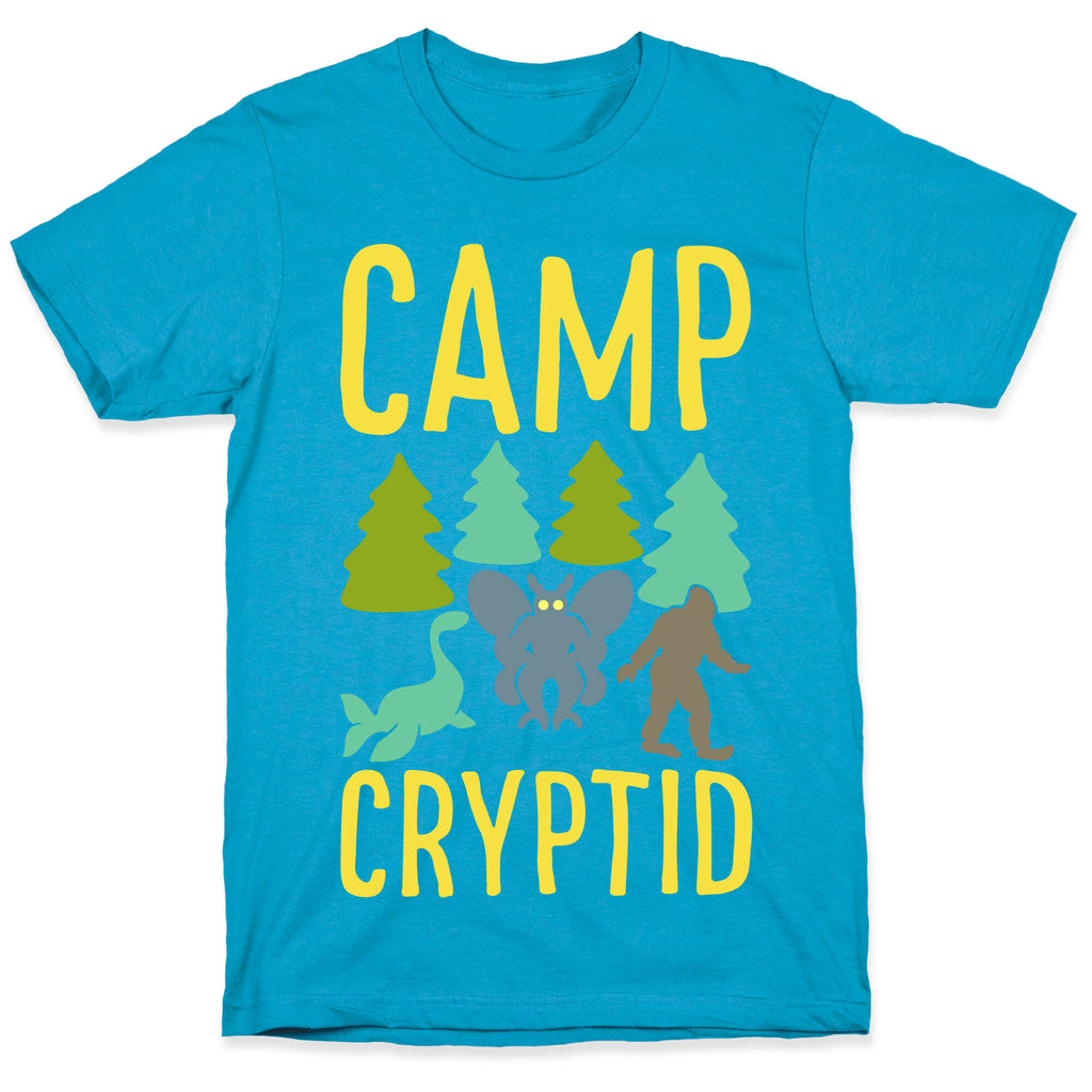 Camp Cryptid White Print Unisex Triblend Tee
