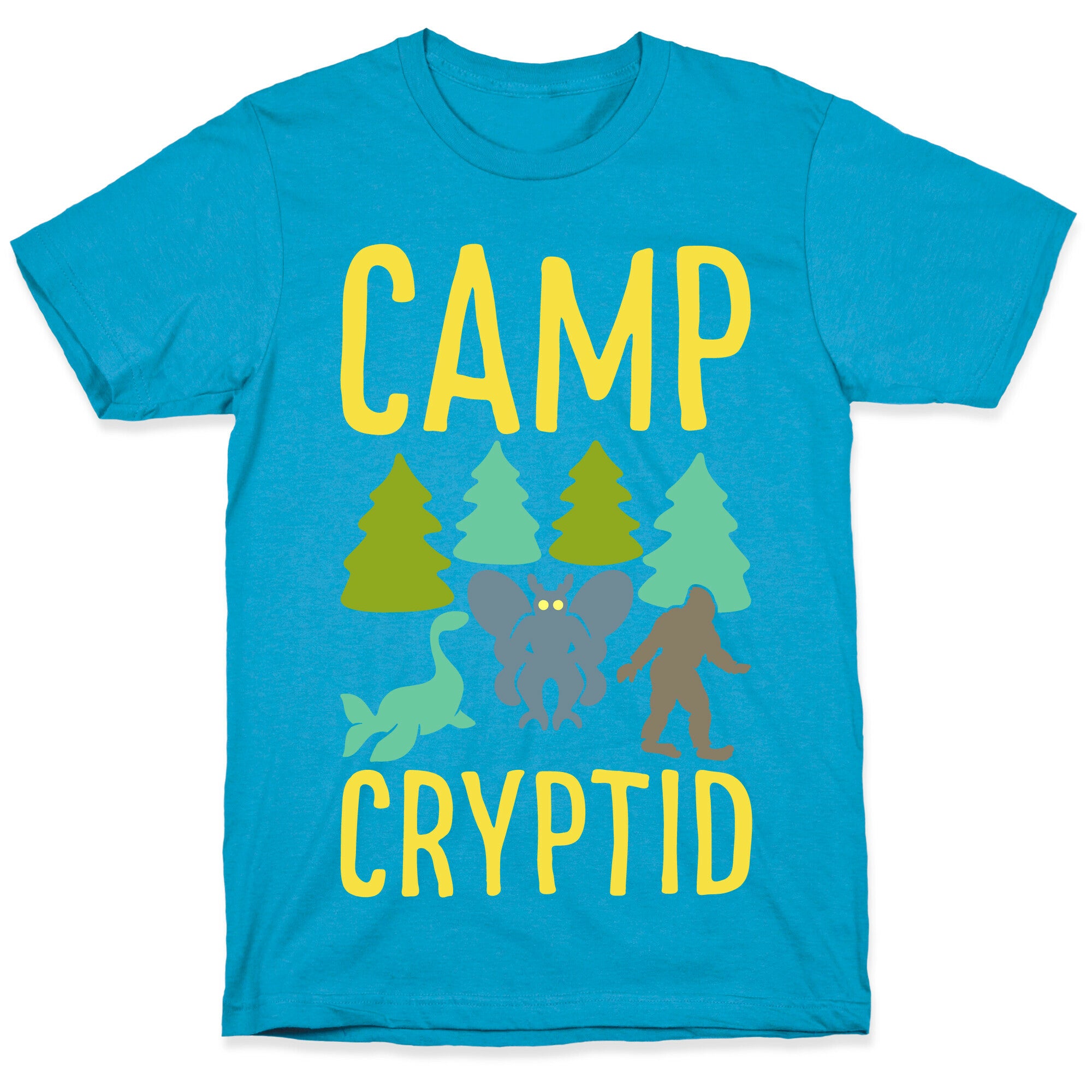 Camp Cryptid White Print Unisex Triblend Tee