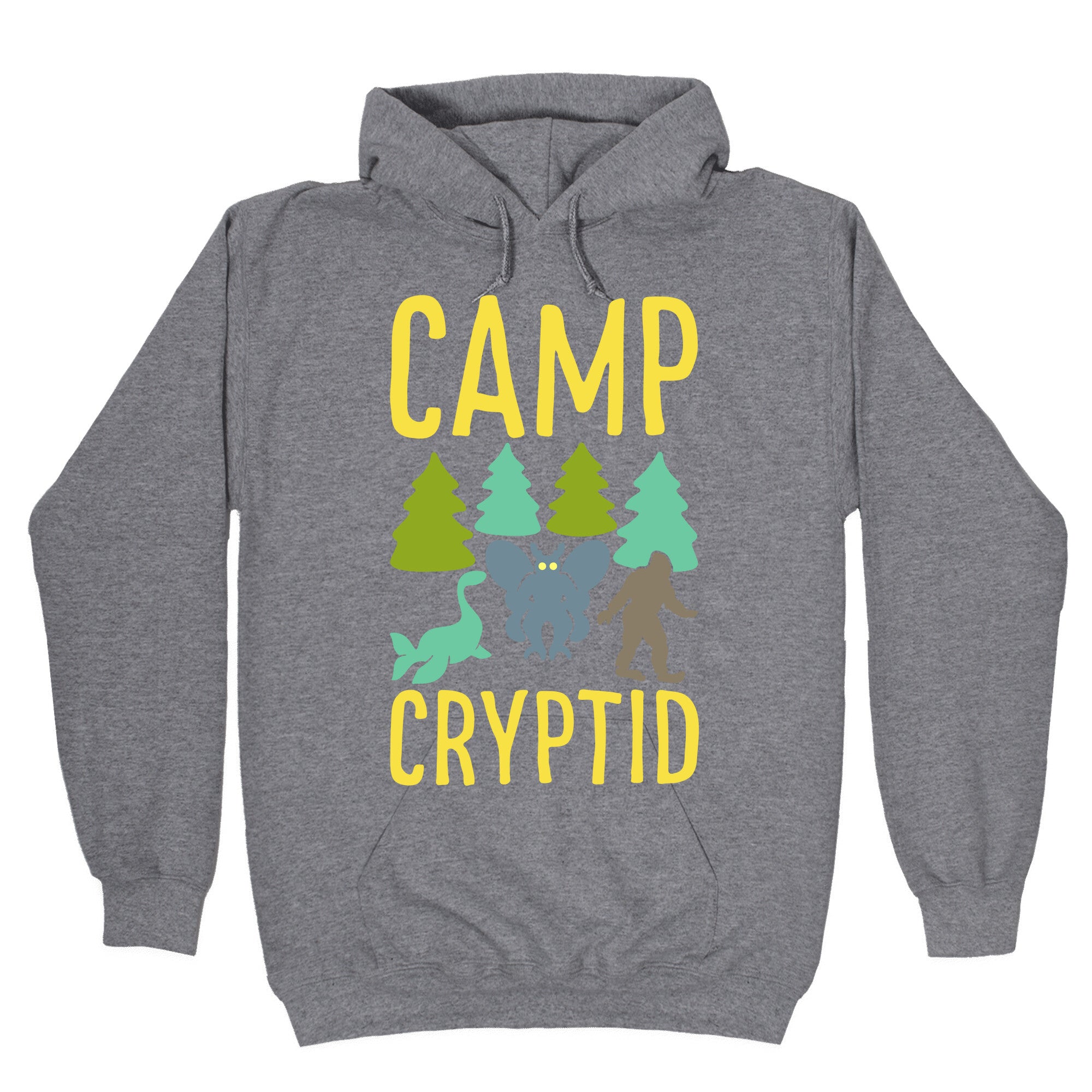 Camp Cryptid White Print Hoodie