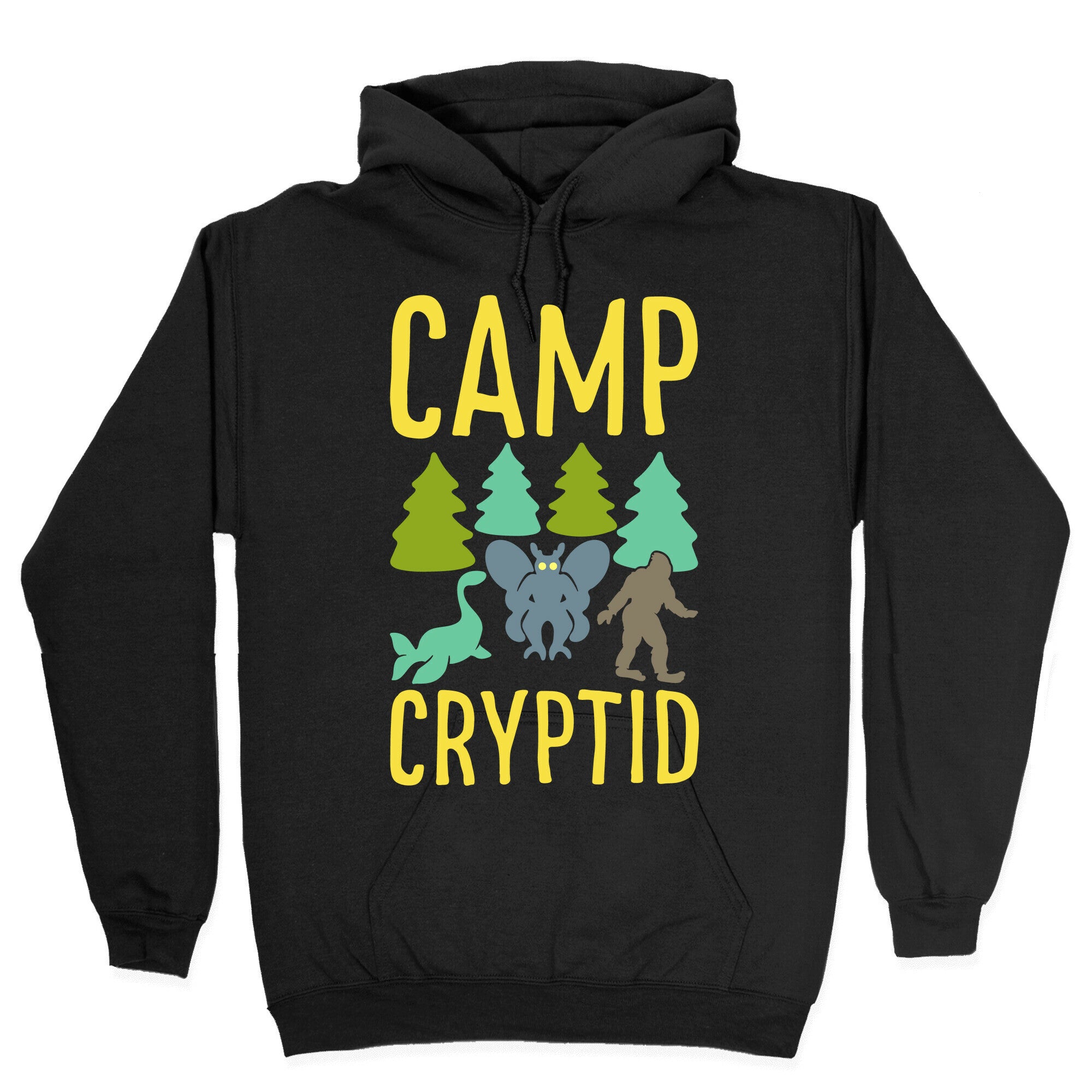 Camp Cryptid White Print Hoodie