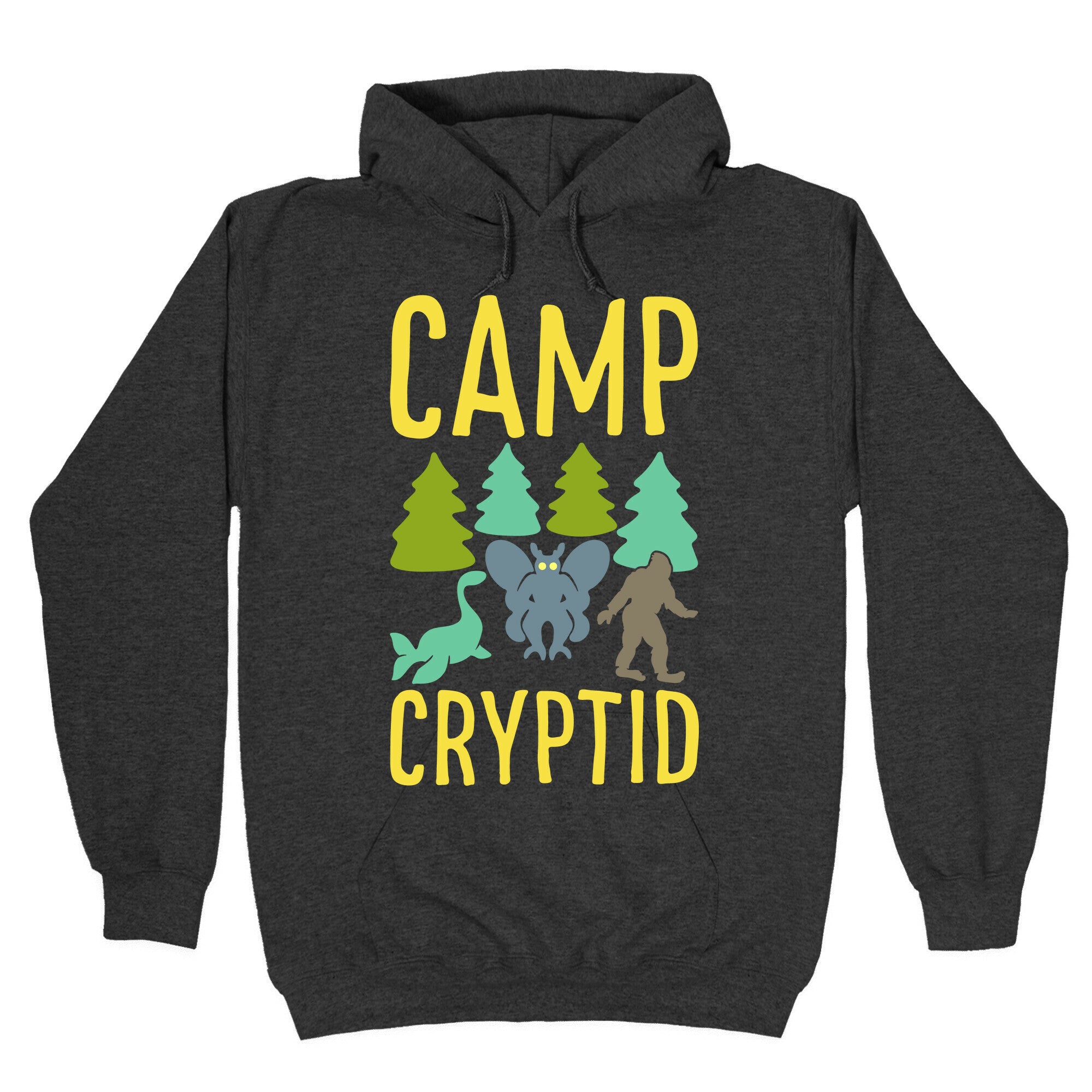 Camp Cryptid White Print Hoodie